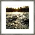 Mississippi River Dawn Reflection Framed Print