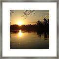 Mississippi River Perfect Sunrise Framed Print