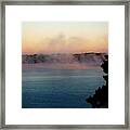 Mist Over Lake Conroe Texas Framed Print