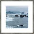 Misty Coastline Framed Print