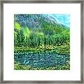 Misty Mountain Lake Framed Print