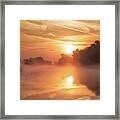 Misty Sunrise On The Ouse Framed Print