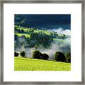 Misty Valley In Austria Framed Print