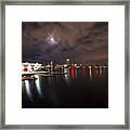 Mit Sailing Pavilion Boston Ma Charles River At Night Framed Print