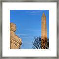 Mlk And Washington Monuments Framed Print