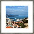 Monaco Principality At Mediterranean Sea Framed Print