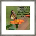 Monarch 2018-14 With Inspiration Framed Print