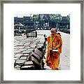 Monks Angkor Wat Framed Print