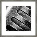 Monochrome Kitchen Fork Abstract Framed Print