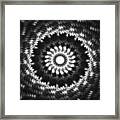Monochrome Petals Mandala Framed Print
