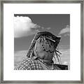 Monochrome Scarecrow Framed Print