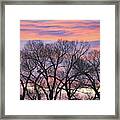 Montana Sunrise Tree Silhouette Framed Print