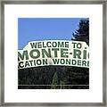 Monte Rio Sign Framed Print