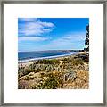 Monterey Beach And Flora Framed Print