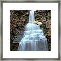 Montour Falls And Snow Patch Framed Print