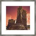 Monument Rock Sunset Framed Print