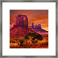 Monument Valley Sunset Framed Print