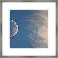 Moon And Clouds Framed Print