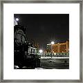 Moon And Steam Framed Print