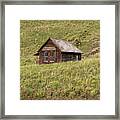 Moon Over Tiny House Framed Print