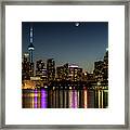 Moon Over Toronto Framed Print