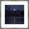 Moon Rise Over The Tongue Framed Print