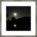 Moon Set Over Palm Valley 2 Framed Print
