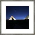 Moonlight Over 3 Pyramids Framed Print