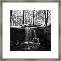 Moonlight Waterfall Framed Print