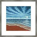 Moonlit Beach Framed Print