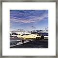 Moonlit Beach Sunset Seascape 0272d Framed Print