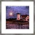 Moonlit Harbor Framed Print