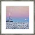 Moonrise At Sunset Framed Print