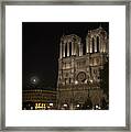 Moonrise Notre Dame Framed Print