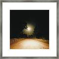 Moonrise On Melrose Framed Print