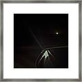 Moonrise On The Back Road Framed Print