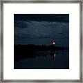 Moonrise Over Blue Hill Bay Framed Print