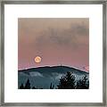 Moonset At Dawn Framed Print