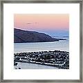 Moonset Sunrise Over Ullapool Framed Print