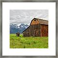 Mormon Row Barn Framed Print