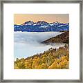 Morning Fog In The Southern Wasatch. Framed Print