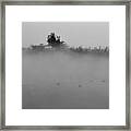 Morning Mist At Wetland Of Harike Framed Print
