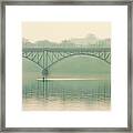 Morning On The Schuylkill River - Strawberry Mansion Bridge Framed Print