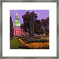 Morning Twilight Shot Of Pat Neff Hall From Founders Mall At Baylor University - Waco Central Texas Framed Print