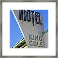 Motel King Cole Framed Print