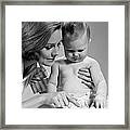 Mother Points To Babys Toes, C.1960s Framed Print
