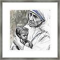 Mother Teresa. God Bless The Child Framed Print