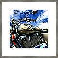Motorcycle Shadow Sabre Framed Print