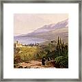 Mount Athos And The Monastery Of Stavroniketes Framed Print