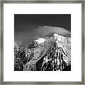 Mount Cheam Black And White Framed Print